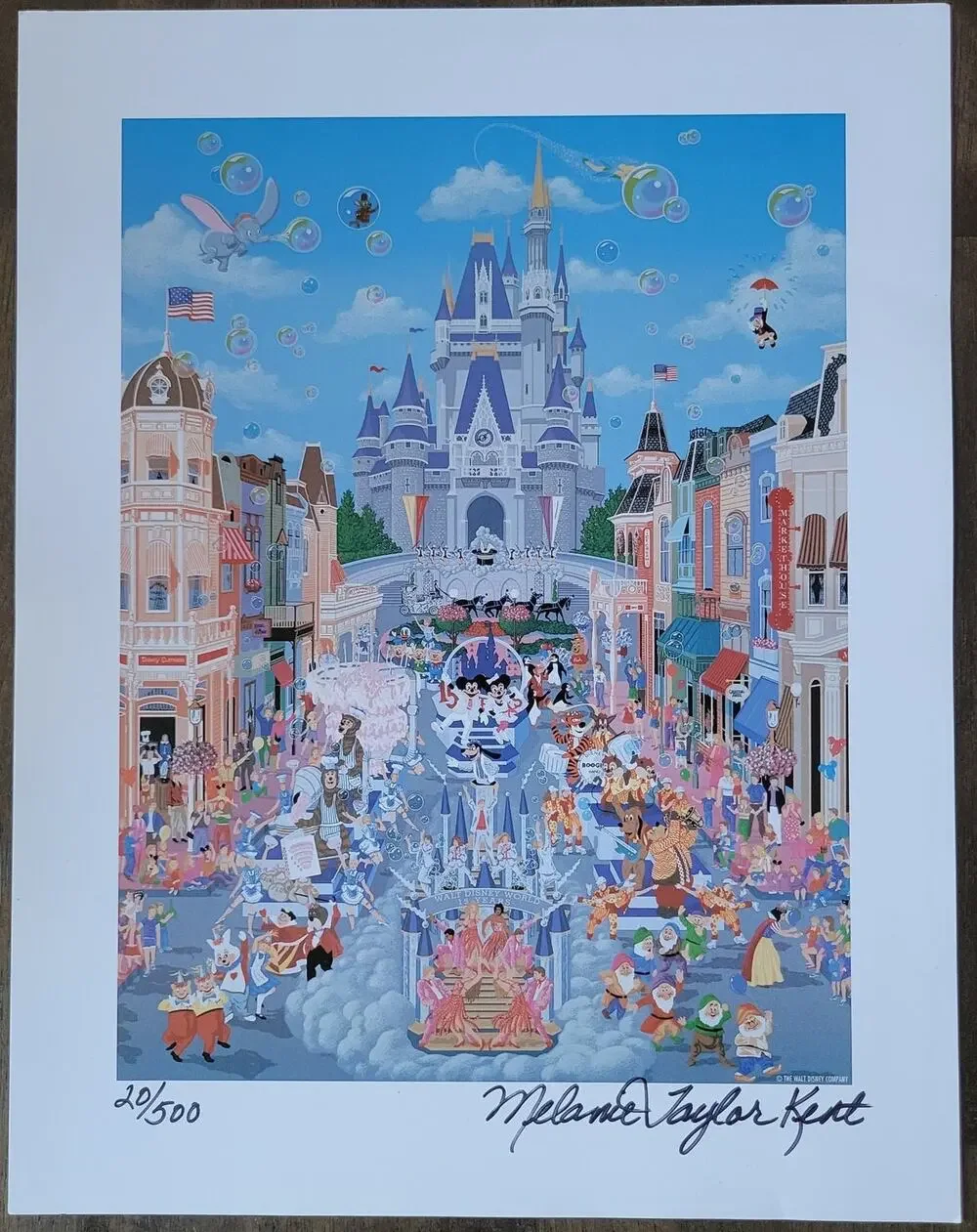 Melanie Taylor Kent Disney World 15th Anniversary 14x11 Serigraph Signed 20/500